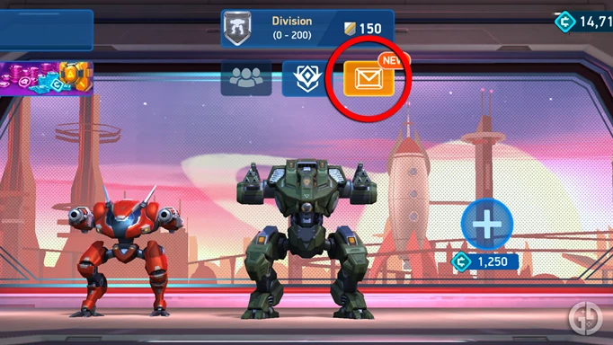 The codes option in Mech Arena