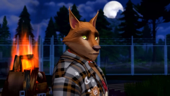 A werewolf Sim from the Sims 4 Werewolves expansion