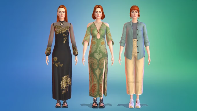 Feminine CAS in The Sims 4 For Rent