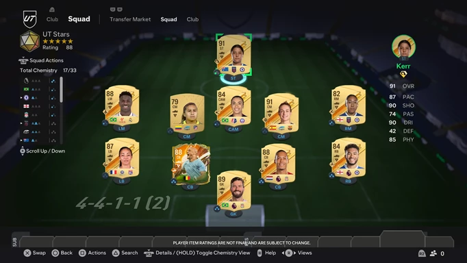 how chemistry appears in FC 24 Ultimate team