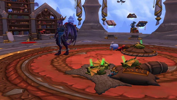 Whelps sleeping at Whelp Daycare, WOW: Dragonflight