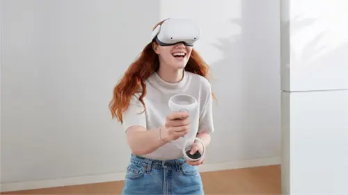 Key art showing someone using the Meta Quest 2 headset