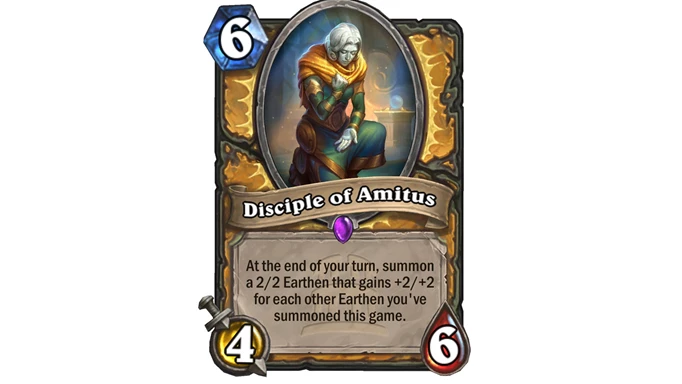 Hearthstone Titans Card Art for Disciple of Amitus