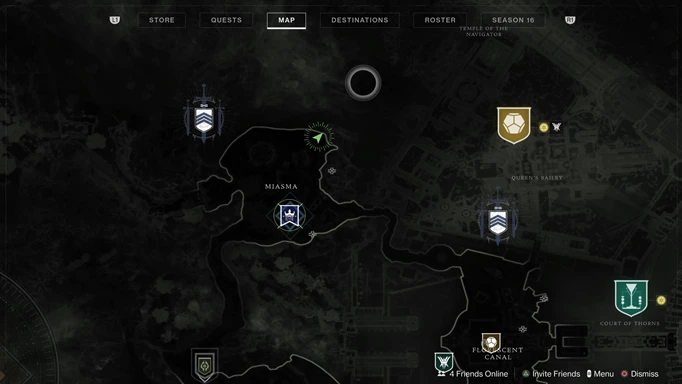 Destiny 2 Trust Goes Both Wys: The Miasmo region on the Throne World.