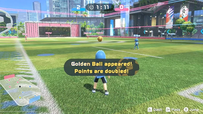 The golden ball in Nintendo Switch Sports.