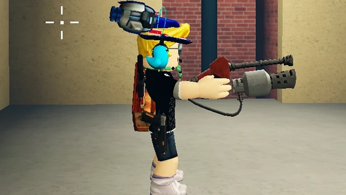 Flamethrower Simulator: A Roblox character with a flamethrower.