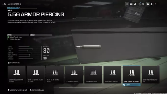 mw3 armor piercing rounds