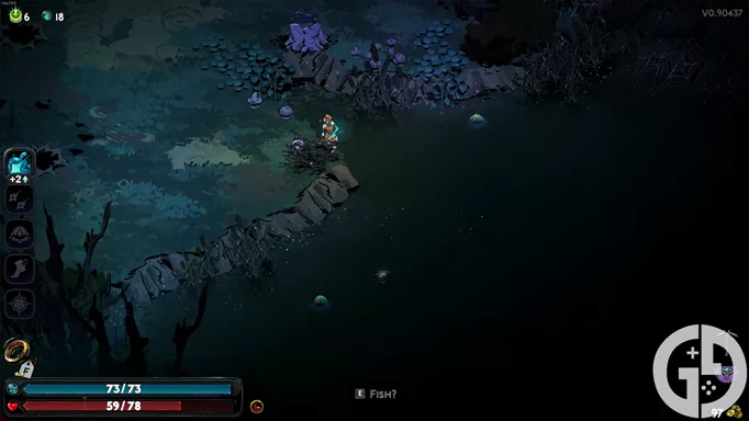 Image of a fishing pool in Hades 2