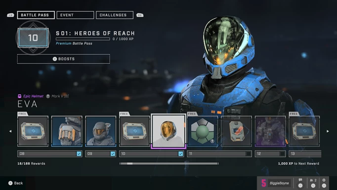 Halo Infinite XP progression pushes players through the battle pass.