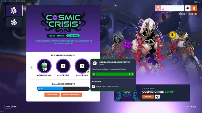 The Cosmic Crisis event in-game on Overwatch 2