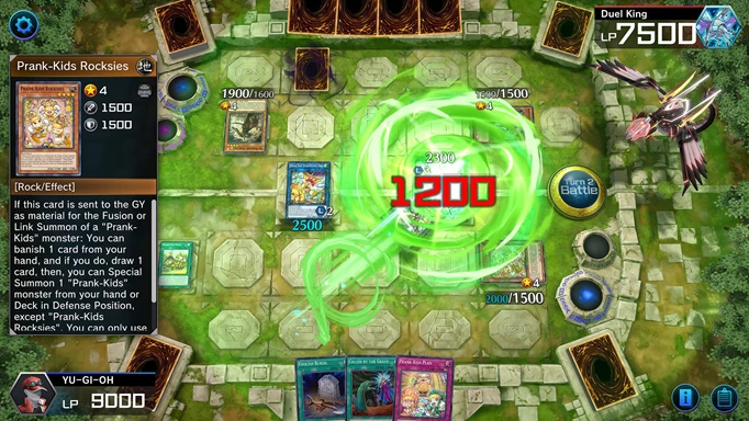 Yu-Gi-Oh Master Duel screenshot showing combat