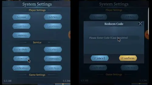 The Ever Legion codes menu