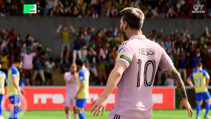 Image of Messi doing the Siu celebration in EA FC 24