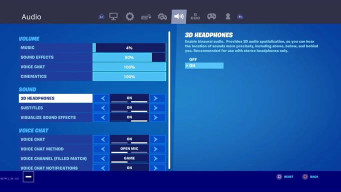 How To Turn On Visual Sound Effects On Fortnite