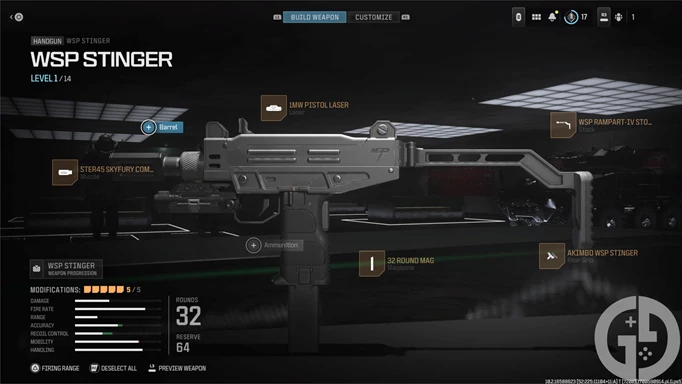 Image of the best WSP Stinger akimbo pistols loadout in MW3