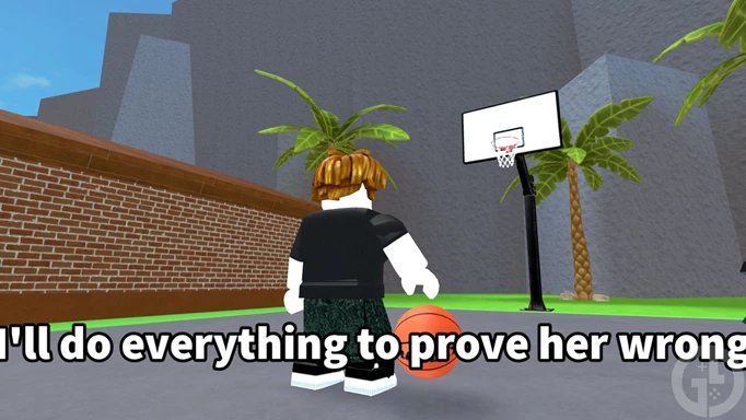 The character is determined to prove his mom wrong in Roblox