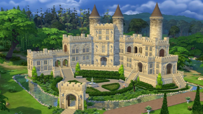 Key art for the Castle Estate kit in The Sims 4