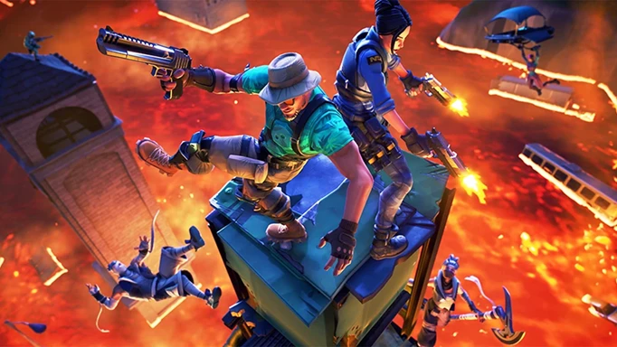 The key art for Fortnite's Floor is Lava limited-time mode.