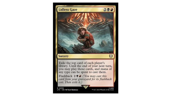 Lidless Gaze card in Magic the Gathering Lord of the Rings