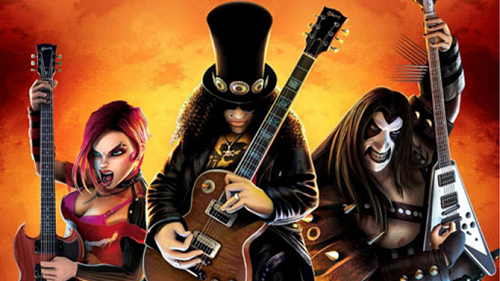 The key art for Guitar Hero III.