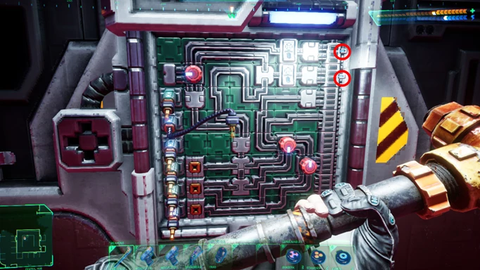 Wire puzzle solution in System Shock