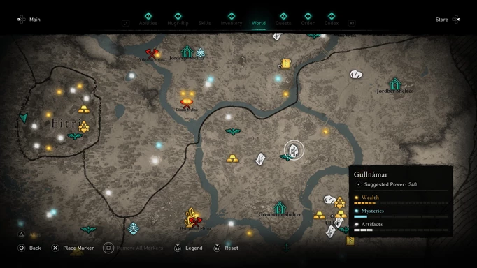 Assassin's Creed Valhalla Hreidmar's Armour: Map
