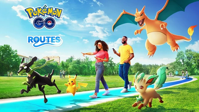 Key art for the Routes feature in Pokemon GO