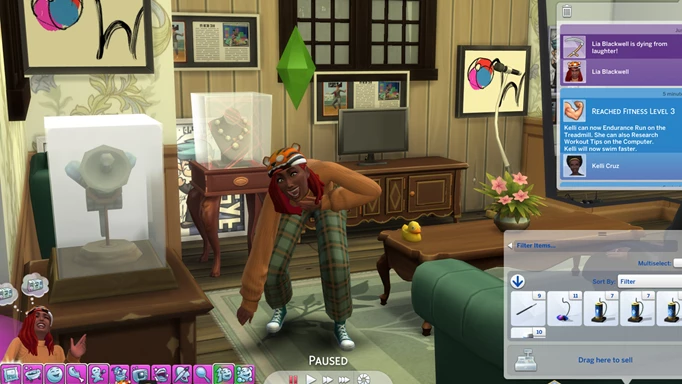 Death by hysteria in The Sims 4