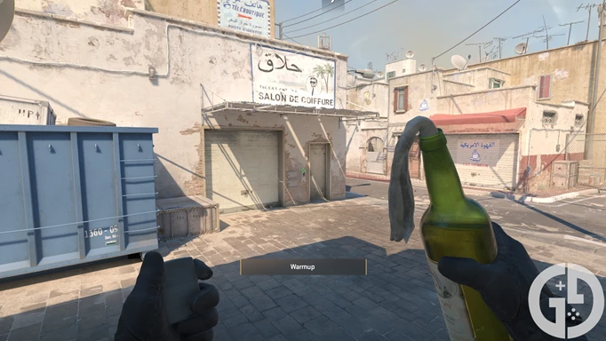 Image of the A Long Corner to Car molotov lineup on Dust2 in CS2