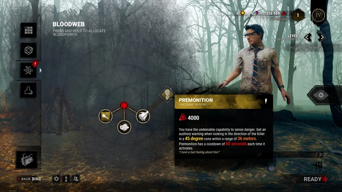 Dwight in Dead by Daylight with the Bloodweb