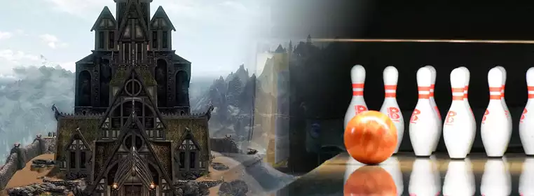 Skyrim Player Creates Their Own VR Bowling Alley In Dragonsreach