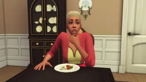 Death by pufferfish in The Sims 4