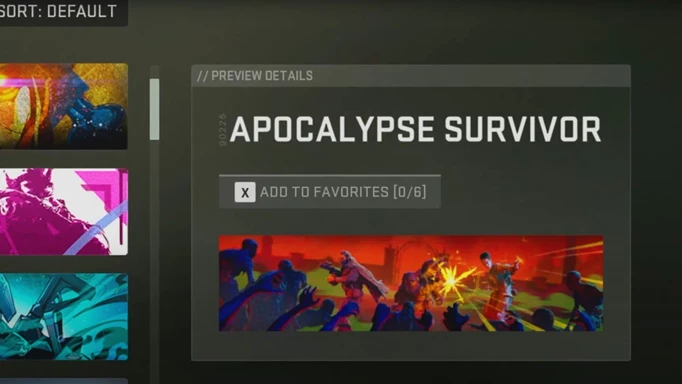 The Apocalypse Survivor Calling Card in Warzone