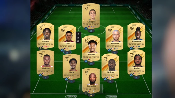 Image of the First XI cheapest Hybrid Leagues SBC solution in EA FC 24