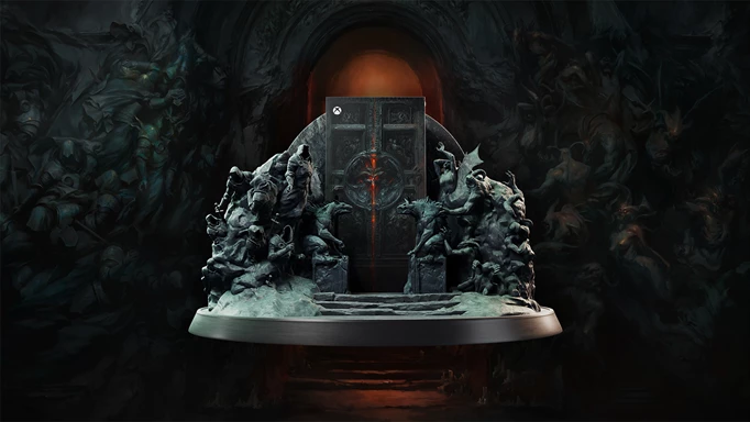 The Diablo IV Xbox Series X console, available via Xbox's sweepstakes.