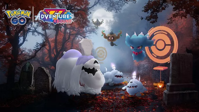 A promotional image for Pokemon GO Halloween 2023 Part I