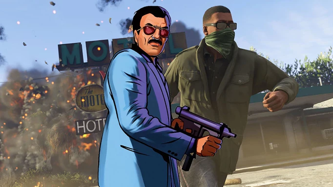 GTA V and Vice City artwork