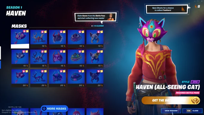 fortnite-feathers-haven's-masks
