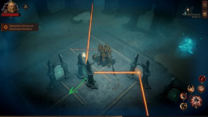 Diablo Immortal Lost Runes Mirror Puzzle Step Two