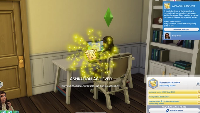 Achieving aspirations in The Sims 4 for legacy points