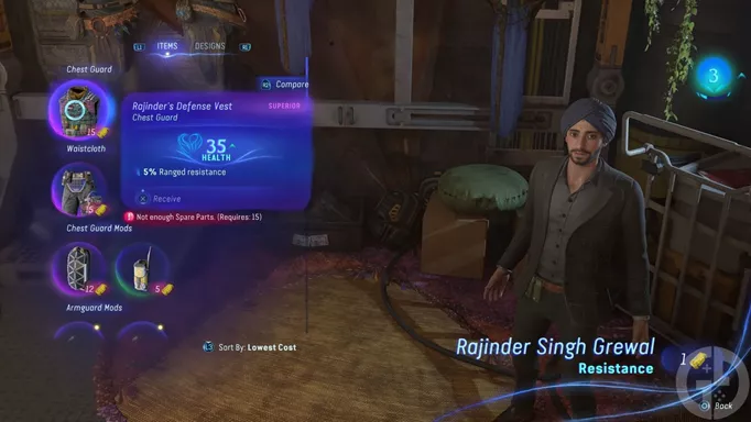 Raj selling items for Spare Parts in Avatar: Frontiers of Pandora