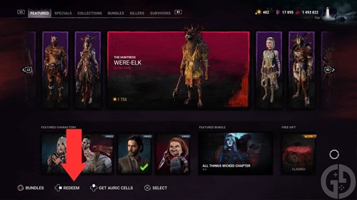 The code redemption section in Dead by Daylight's in-game store.
