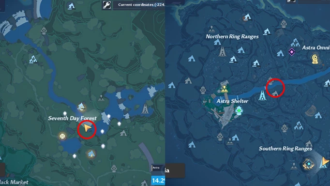Dabry's Sturgeon locations in Tower of Fantasy