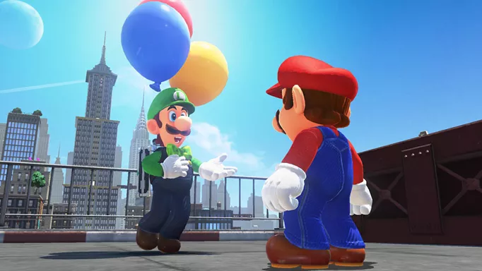 Luigi and Mario in Super Mario Odyssey