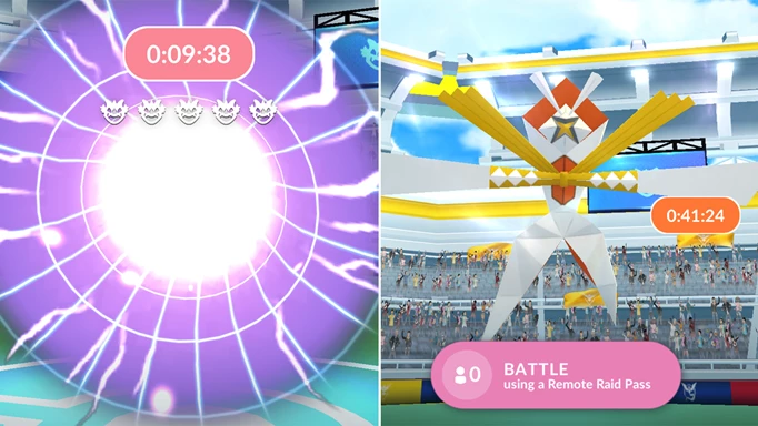 An Ultra Wormhole and an Ultra Beast in Pokemon GO