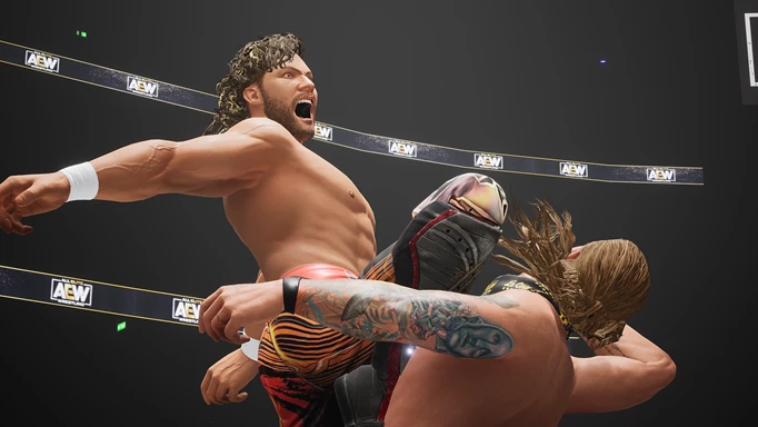 AEW Fight Forever screenshot showing Kenny Omega's finishing move