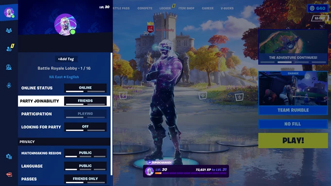 fortnite-party-joinability-settings
