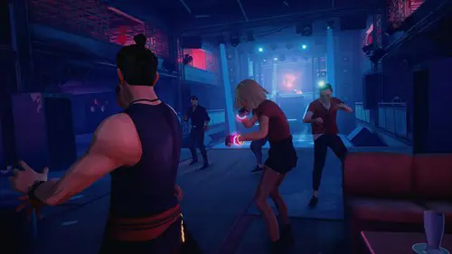 Sifu Review: Fighting a room full of enemies.