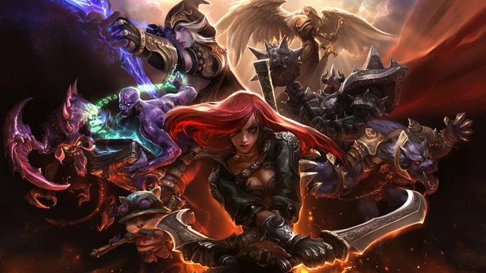 League of Legends Level Borders: a group of Champions