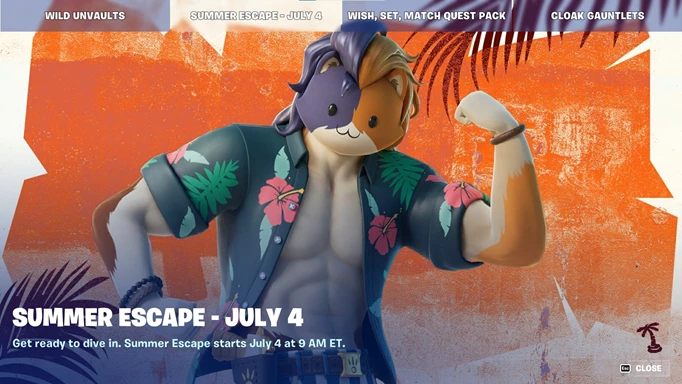 Fortnite Summer Escape begins on July 4, 2023.
